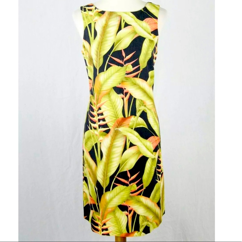 Tommy Bahama Lead Print Hawaiian Cruise Silk Dress